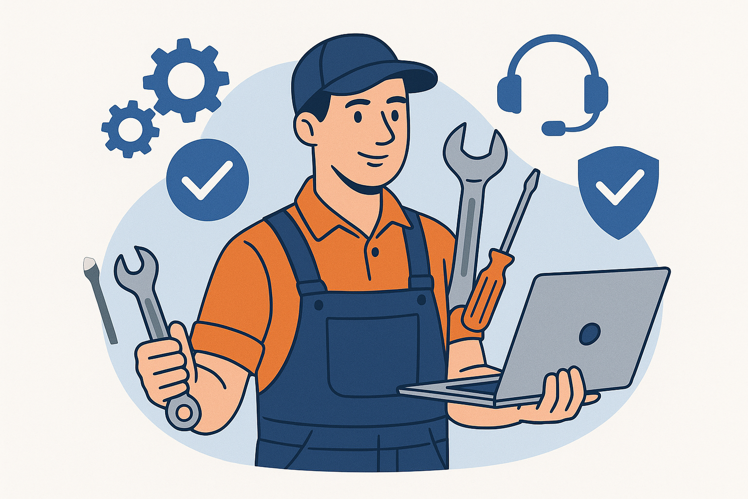 create an image for he service called maintenance and support 